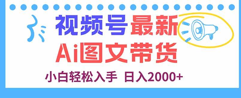 （16092期）视频号最新AI图文带货，每天几分钟，小白轻松入手，日入2000+-网亿资源平台