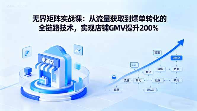（16104期）无界矩阵实战课：从流量获取到爆单转化的全链路技术，实现店铺GMV提升200%-网亿资源平台