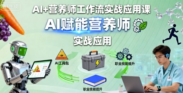 AI+营养师工作流实战应用课，AI赋能营养师-网亿资源平台