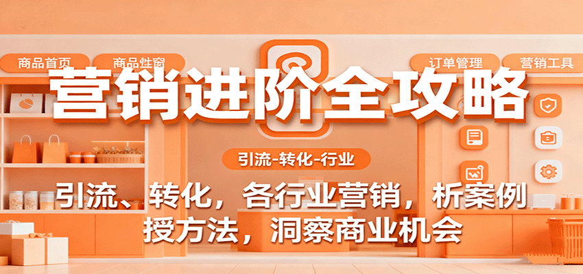 营销进阶全攻略，引流、转化，各行业营销，析案例，授方法，洞察商业机会-网亿资源平台