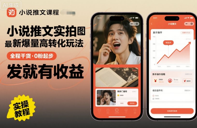 小说推文实拍双图文最新爆量高转化玩法，全程干货，0粉起步，发就有收益-邪修侠 - 演示