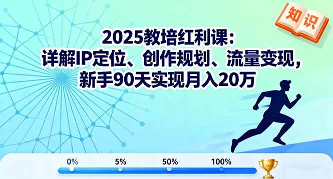 （16178期）2025教培红利课：详解IP定位、创作规划、流量变现，新手90天实现月入20万-网亿资源平台