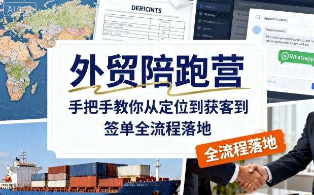 外贸陪跑营，手把手教你从定位到获客到签单全流程落地-邪修侠 - 演示