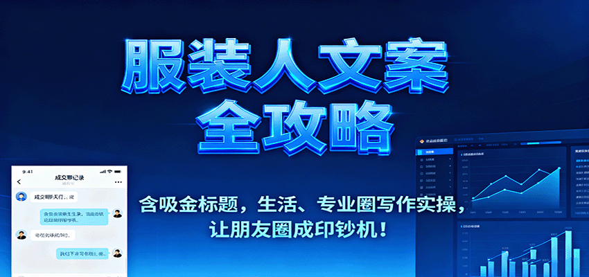服装人文案全攻略，含吸金标题，生活、专业圈写作实操，让朋友圈成印钞机！-网亿资源平台