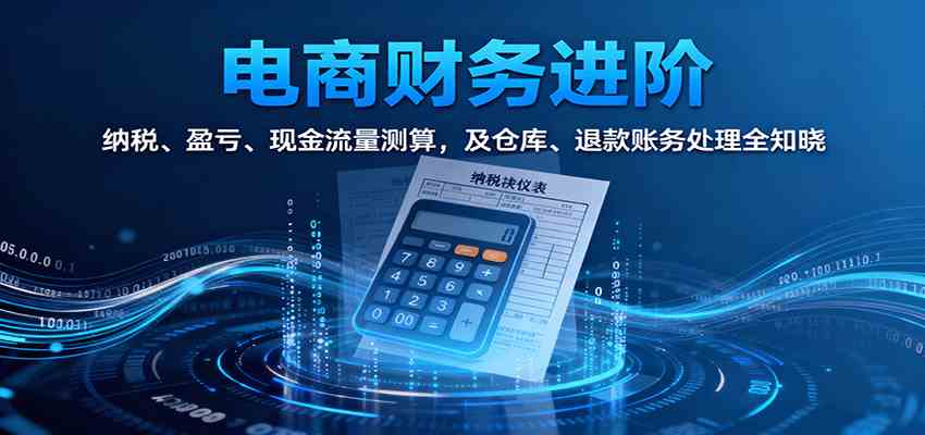 电商财务进阶：纳税、盈亏、现金流量测算，及仓库、退款账务处理全知晓-网亿资源平台