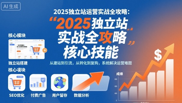 2025独立站运营实战全攻略，一站式掌握独立站运营核心技能-网亿资源平台