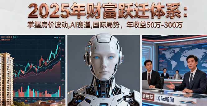 （16217期）2025年财富跃迁体系：掌握房价波动,AI赛道,国际局势，年收益50万-300万-网亿资源平台