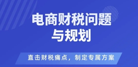 电商企业财税风险与规避，直击财税痛点，制定专属方案-邪修侠