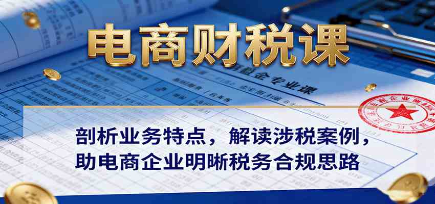 电商财税课：剖析业务特点，解读涉税案例，助电商企业明晰税务合规思路-网亿资源平台