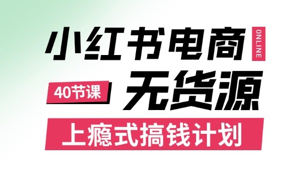 小红书无货源电商课程，上瘾式搞钱计划，不论月薪3k还是3W都应该学的賺钱技巧-邪修侠 - 演示