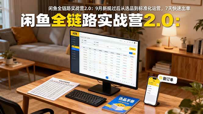 （16263期）闲鱼全链路实战营2.0：9月新规过后从选品到标准化运营，7天快速出单-网亿资源平台