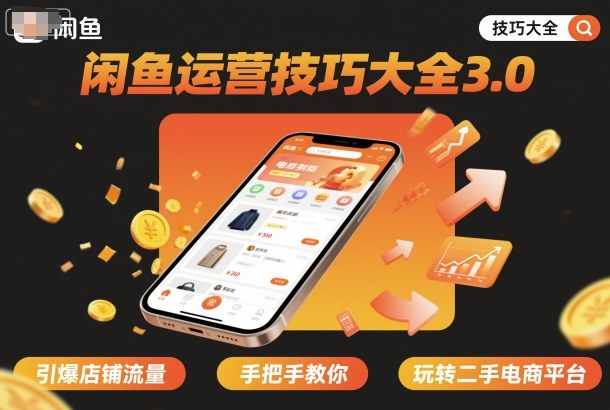 闲鱼运营技巧大全3.0，引爆店铺流量，手把手教你玩转二手电商平台-邪修侠 - 演示