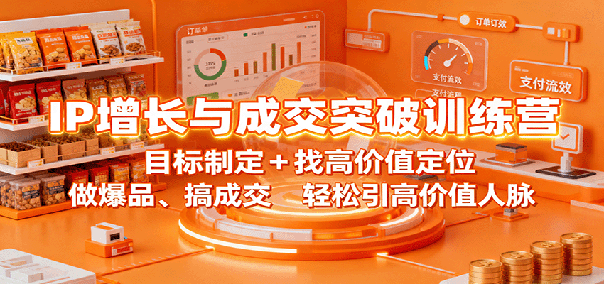 IP增长与成交突破训练营:目标制定+找高价值定位,做爆品、搞成交,轻松引高价值人脉-邪修侠 - 演示