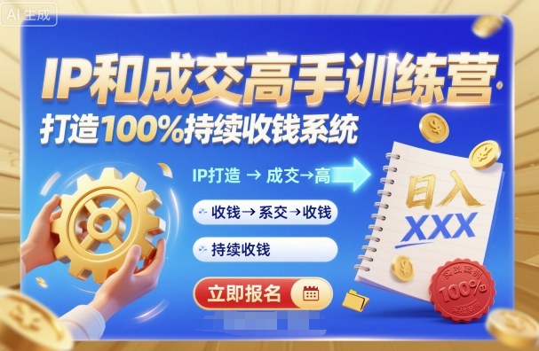 带你成为IP和成交高手的训练营，打造100%持续收钱系统-邪修侠 - 演示