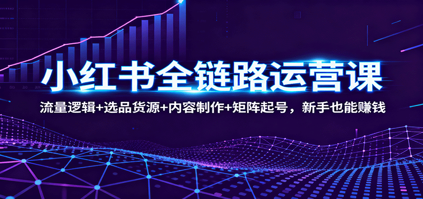 小红书全链路运营课:流量逻辑+选品货源+内容制作+矩阵起号,新手也能赚钱-邪修侠 - 演示