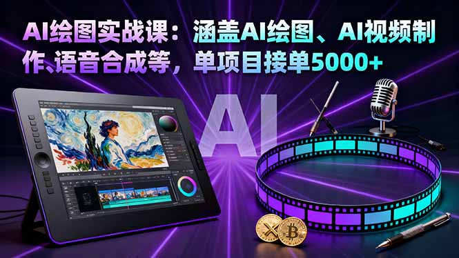 AI绘图实战课：涵盖AI绘图、AI视频制作、语音合成等，单项目接单5000+-邪修侠 - 演示