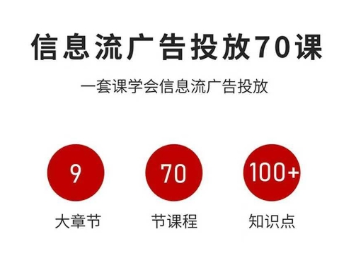 信息流广告投放实战70课,一套课学会信息流广告投放,迄今为止,最系统化教程-邪修侠 - 演示