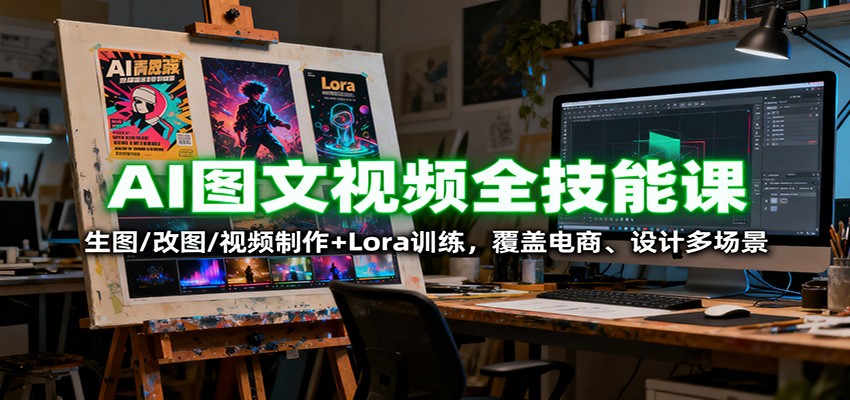 AI图文视频全技能课:生图/改图/视频制作+Lora训练,覆盖电商 、设计多场景-邪修侠 - 演示