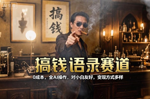 搞钱语录赛道,0成本,全AI操作,对小白友好,变现方式多样-邪修侠 - 演示