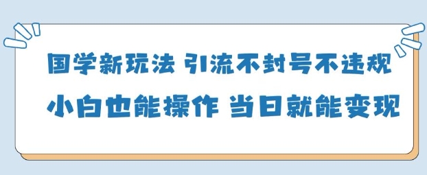 AI国学项目-零基础小白都能轻松上手-当天见收益-网亿资源平台