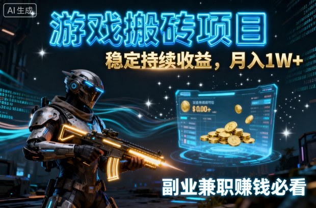 游戏搬砖项目，稳定持续收益，月入1W+，副业兼职賺钱必看【揭秘】-邪修侠 - 演示