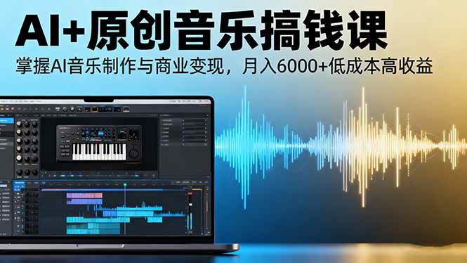 （16324期）AI+原创音乐搞钱课：掌握AI音乐制作与商业变现，月入6000+低成本高收益-网亿资源平台