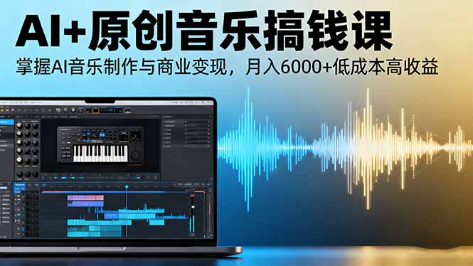 AI+原创音乐搞钱课：掌握AI音乐制作与商业变现，月入6000+低成本高收益-网亿资源平台