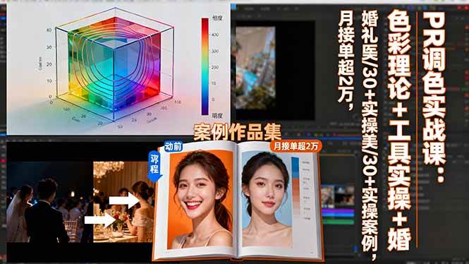 （16336期）PR调色实战课：色彩理论+工具实操+婚礼医美/30+实操案例，月接单超2万-网亿资源平台