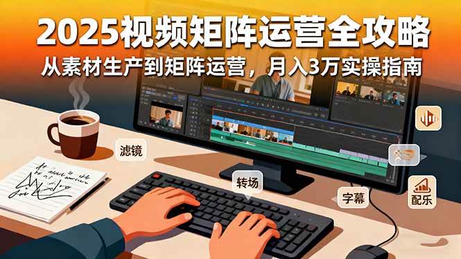 （16333期）2025短视频矩阵运营全攻略：从素材生产到矩阵运营，月入3万实操指南-网亿资源平台