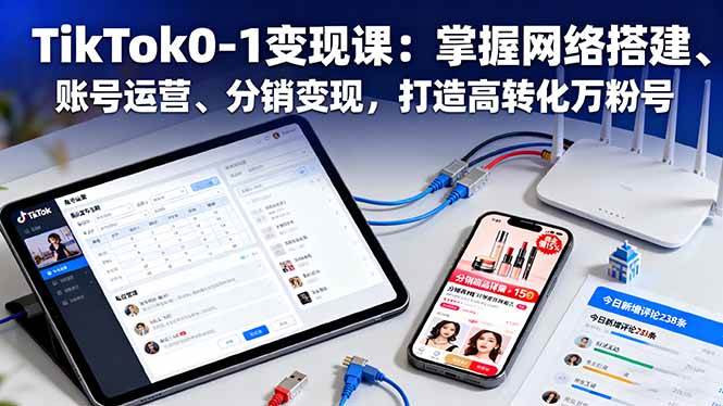 （16334期）TikTok0-1变现课：掌握网络搭建、账号运营、分销变现，打造高转化万粉号-网亿资源平台