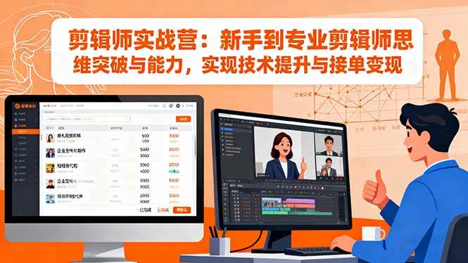 （16347期）剪辑师实战营：新手到专业剪辑师思维突破与能力，实现技术提升与接单变现-网亿资源平台