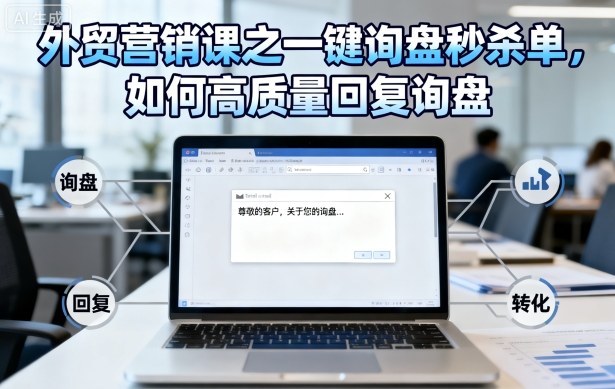 外贸营销课之一键询盘秒杀单，如何高质量回复询盘-邪修侠 - 演示