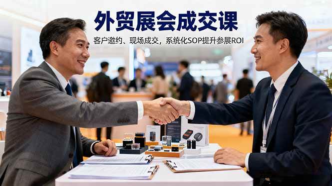 （16356期）外贸展会成交课，含目标制定、客户邀约、现场成交，系统化SOP提升参展ROI-网亿资源平台