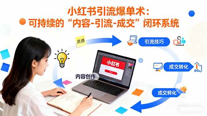 （16362期）小红书引流爆单术：构建一套低成本 可持续的“内容-引流-成交”闭环系统-网亿资源平台