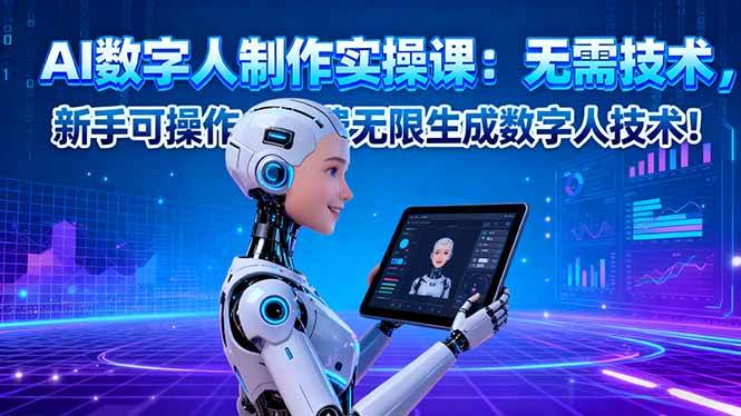 （16376期）AI数字人制作实操课：无需技术，新手可操作，免费无限生成数字人技术！-网亿资源平台