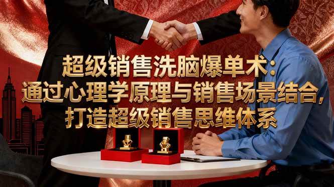 （16370期）超级销售洗脑爆单术：通过心理学原理与销售场景结合,打造超级销售思维体系-网亿资源平台