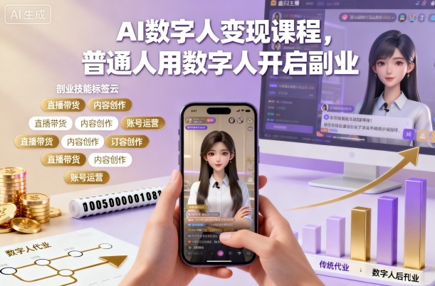 AI数字人变现课程，普通人用数字人开启副业-邪修侠 - 演示