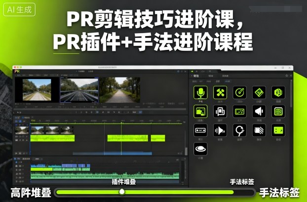PR剪辑技巧进阶课，PR插件+手法进阶课程-网亿资源平台