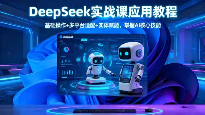 （16391期）DeepSeek实战课应用教程、基础操作+多平台适配+实体赋能，掌握AI核心技能-网亿资源平台