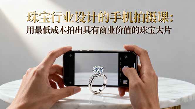 （16385期）珠宝行业设计的手机拍摄课：用最低成本拍出具有商业价值的珠宝大片！-网亿资源平台
