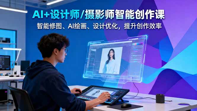 AI+设计师/摄影师智能创作课：智能修图、AI绘画、设计优化，提升创作效率-邪修侠