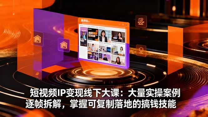（16410期）短视频IP变现线下大课：大量实操案例逐帧拆解，掌握可复制落地的搞钱技能-网亿资源平台