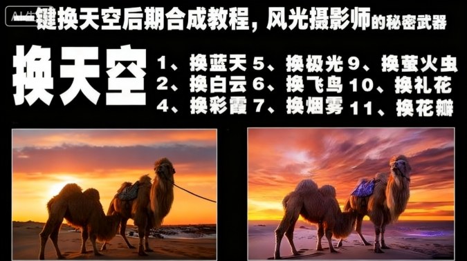 一键换天空后期合成教程，风光摄影师的秘密武器-邪修侠
