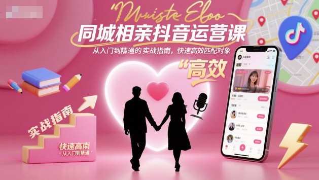 同城相亲抖音运营课，从入门到精通的实战指南，快速高效匹配对象-邪修侠 - 演示