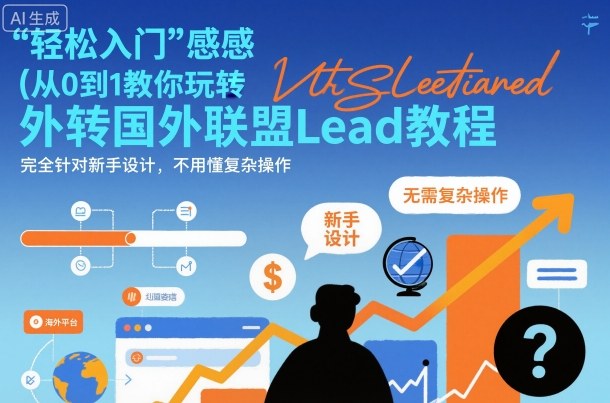 国外联盟賺美刀项目，从0到1教你玩转国外联盟Lead教程，纯新手可操作性100%-网亿资源平台