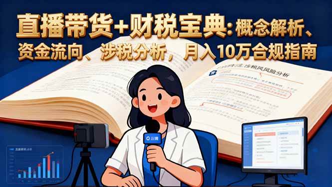 （16444期）直播带货+财税宝典：概念解析、资金流向、涉税分析，月入10万合规指南-网亿资源平台