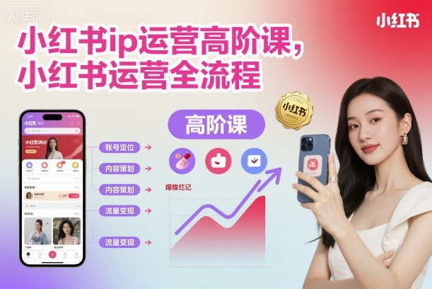 小红书ip运营高阶课，小红书运营全流程-邪修侠 - 演示