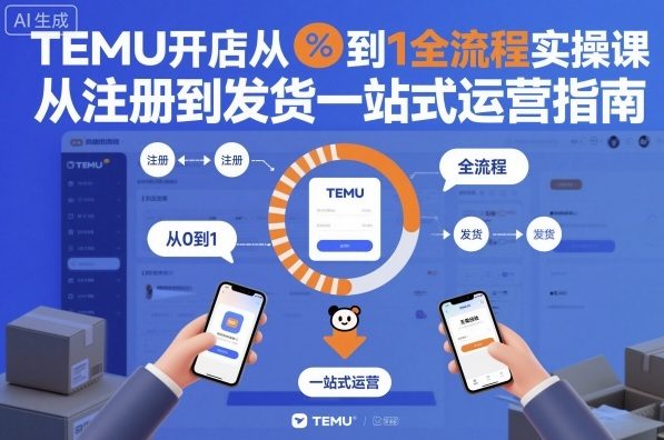 TEMU开店从0到1全流程实操课，从注册到发货一站式运营指南-邪修侠 - 演示