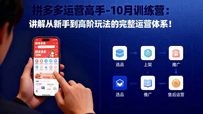 （16448期）拼多多运营高手-10月训练营：讲解从新手到高阶玩法的完整运营体系！-网亿资源平台