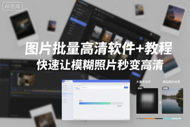 图片批量高清软件+教程，快速让模糊照片秒变高清-网亿资源平台